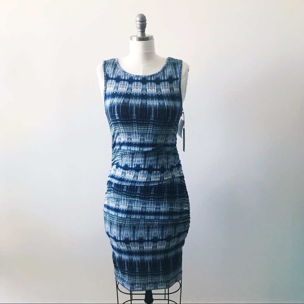 Tie Dye Ruched Maternity Dress